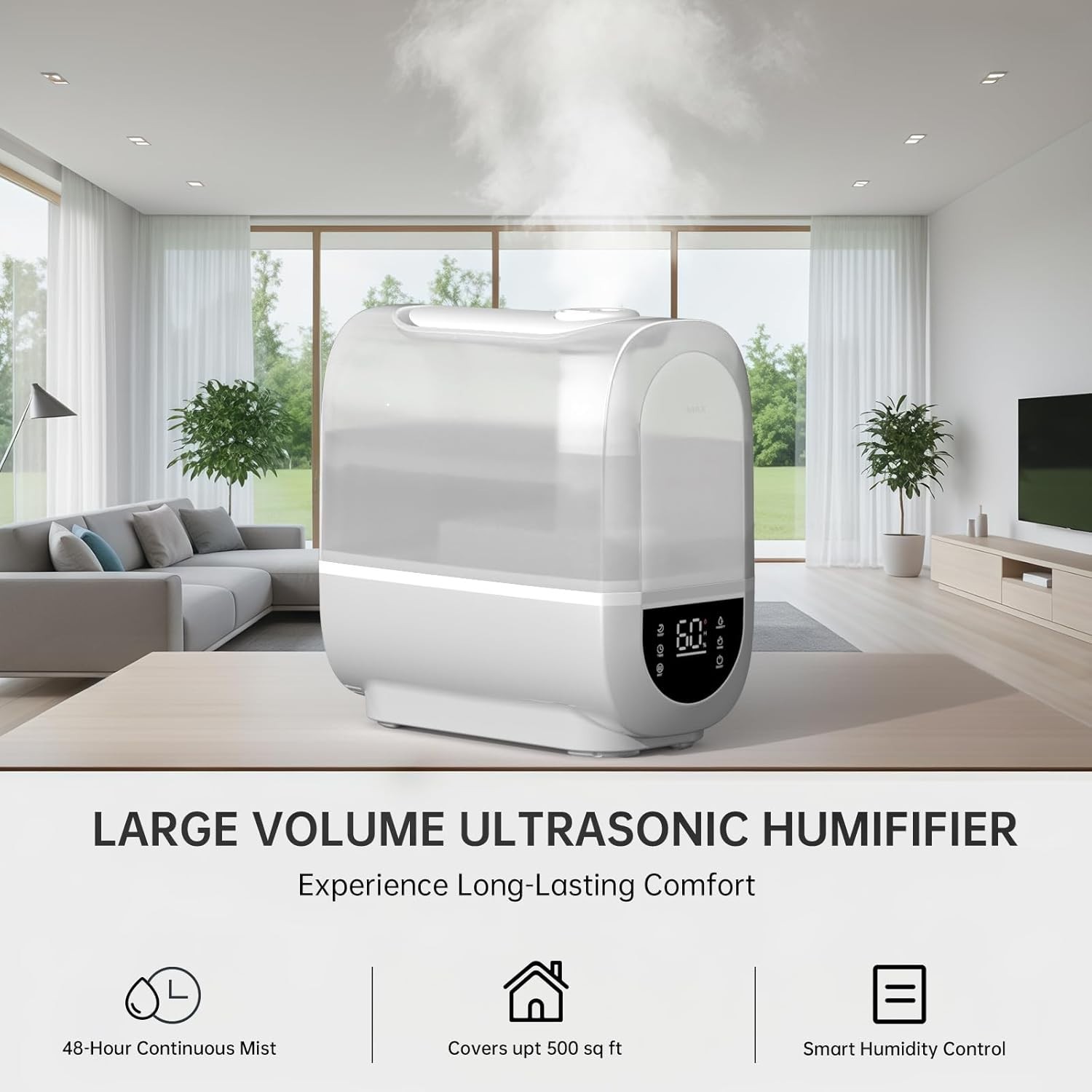 6L Humidifiers for Bedroom Large Room & Essential Oil Diffuser, Top Fill