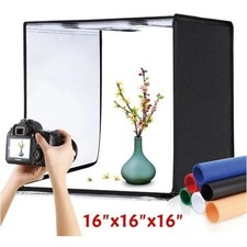 16" LED Photo Studio Light Box Portable Folding Photography Shooting Tent Kit  