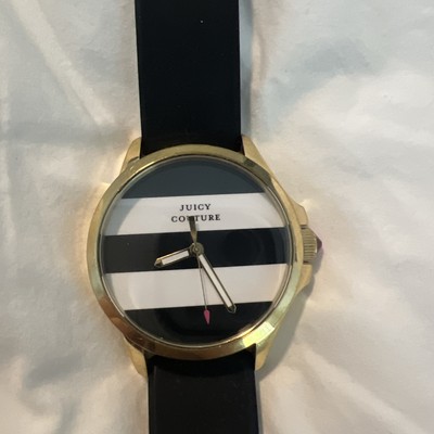 Womens Juicy Couture Jet Setter Black & White Y2K Style Watch
