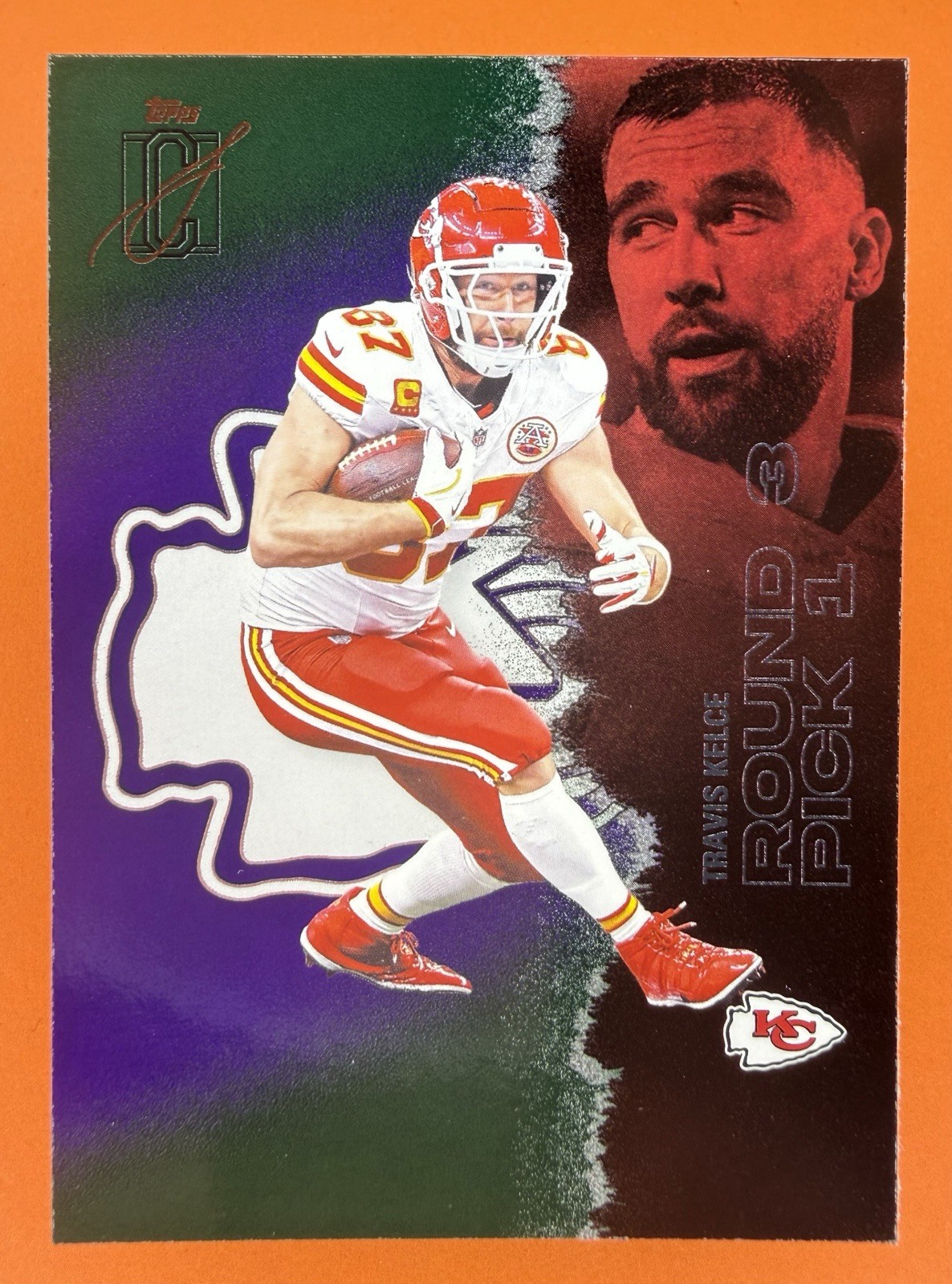 Travis Kelce -2025 Topps Signature Class Green & Purple Insert #80 -Chiefs