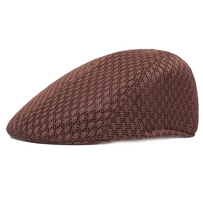 Men's Mesh Summer Hat Newsboy Beret Gatsby Cap Ivy Hat Golf Sun Flat Cabbie US