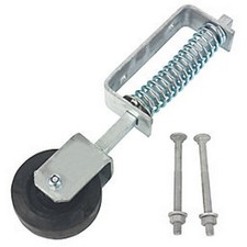 GateMate Gate Wheel Silver Galvanised Steel Spring Loaded Heavy Duty 100mm