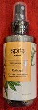 Sprig By Kohler Body & Linen Mist Bergamont & Lemongrass 4 fl.oz Recharge, New