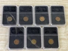 Indian Head Penny Lot Of 7, 1901-1904, 1906, 1907, 1909, Certified Uncirculated