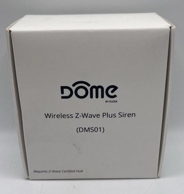 Dome Wireless Z-Wave Plus Siren ( DMS01 ) Works With Ring. SEALED FREE SHIPPING