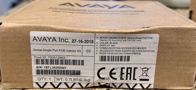 AVAYA GLOBAL SINGLE PORT POE INJECTOR KIT