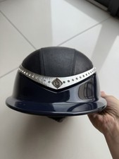 Charles Owen Halo Customized Swarovski Navy Reithelm