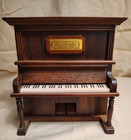Vintage Mini Wooden Player Piano Music Box Doll House — photo 2