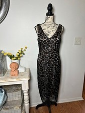 David Meister Lace Midi Cocktail Dress Women  s size 8