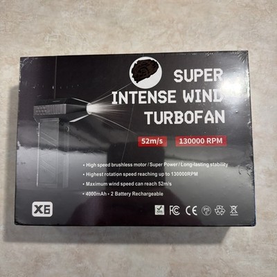 X6 Super Intense Wind Turbofan 130000RPM 52m/s High speed brushless motor, 2 bat