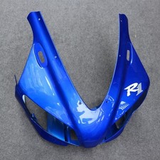 Ajuste para Yamaha YZF R1 1998 1999 azul carenado superior delantero faro capucha nariz