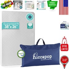 1.25" Thick Portable Crib Mattress Pad with Carry Bag Machine Washable