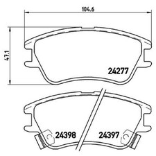 Brembo Bremsbelag-Satz Bremsklötze vorne 24398 D11428253 D11488258 | 665751