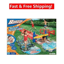Outdoor Aqua Blast Water Course for Kids, 16 Ft Slide  Sprinklers Included