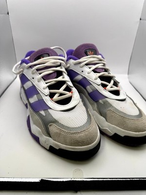 Adidas Niteball 2.0 GX0775 Sneakers Mens 8.5 White Purple Rush Basketball Shoes