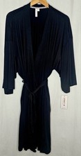 NWT Joyspun Women  s Dreamy Soft Knit Robe w/ Pockets Black Size 2X-3X