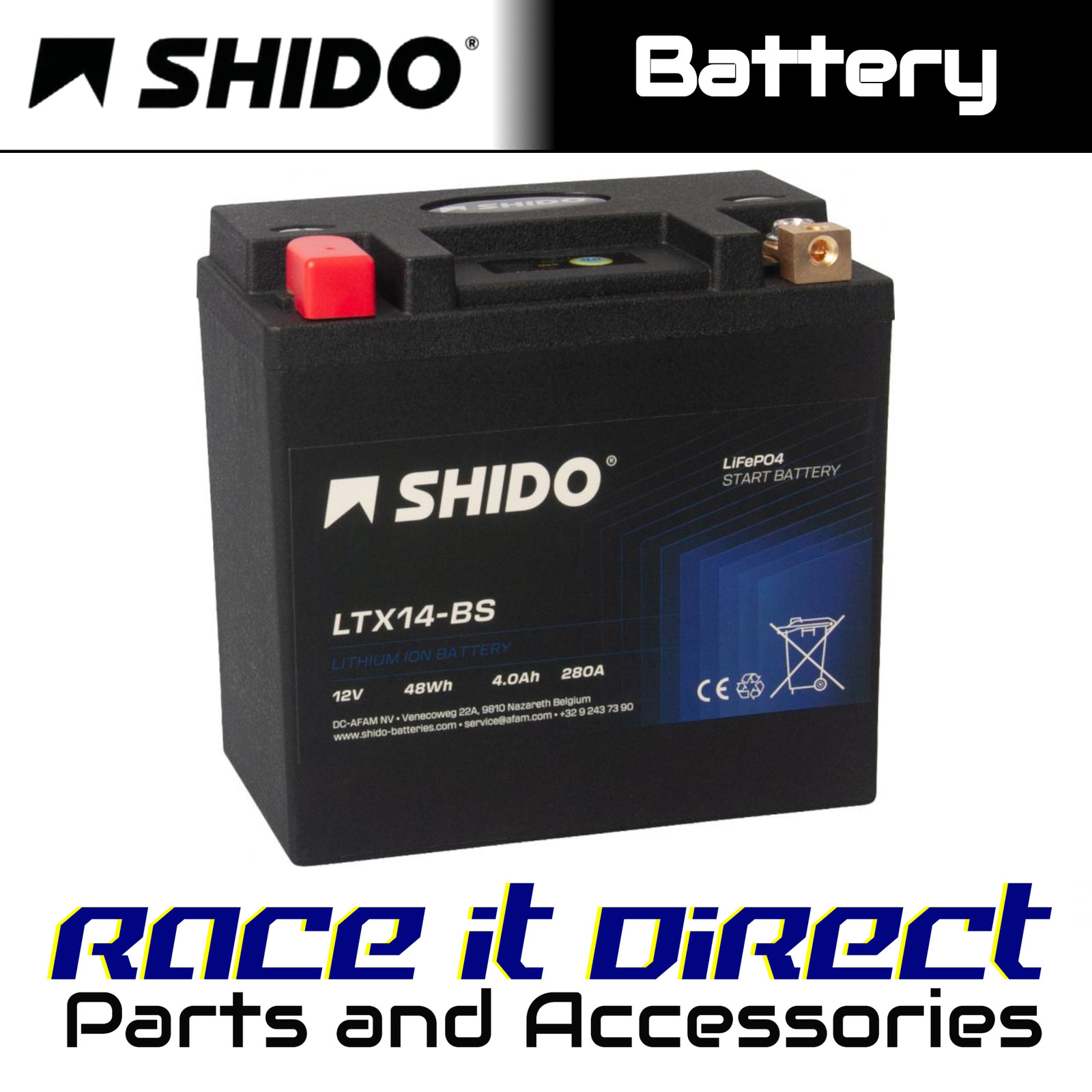 Battery for APRILIA NA 850 Mana ABS 2013 SHIDO