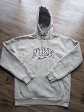 Nike Spellout center Swoosh vintage Hoodie sweatshirt beige Size XL 