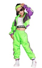 Girls Dance Clothing Set, Hip Hop Modern Jazz Team Performance Costume, Girls...