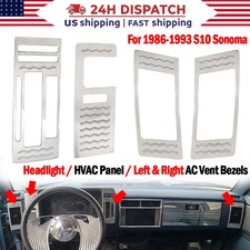 For 1986-1993 Chevrolet S10 Gmc Sonoma Old School Billet Dash Trim Bezel 4-piece