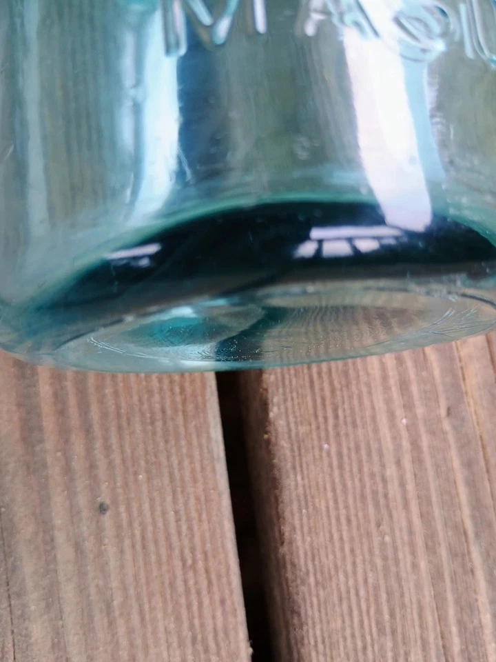 Rare vintage blue aqua ball perfect mason jar 1923-1933 #13 With Imperfection - Image 4 of 4