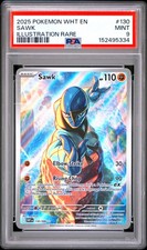 2025 POKEMON WHT EN-WHITE FLARE ILLUSTRATION RARE #130 SAWK PSA 9