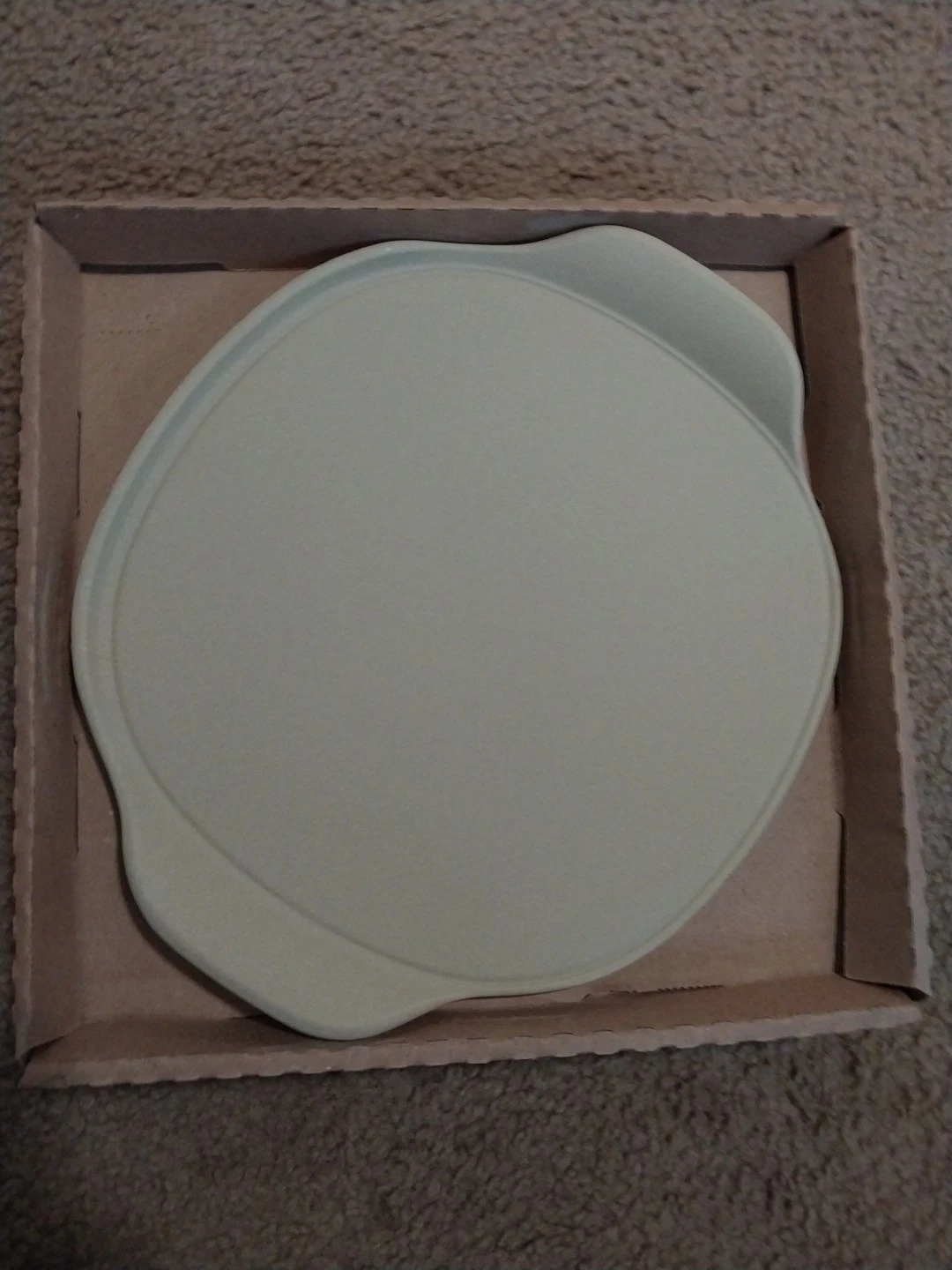 Pampered Chef Personal 9” Pizza Stone Handles 100253 Stoneware NiB