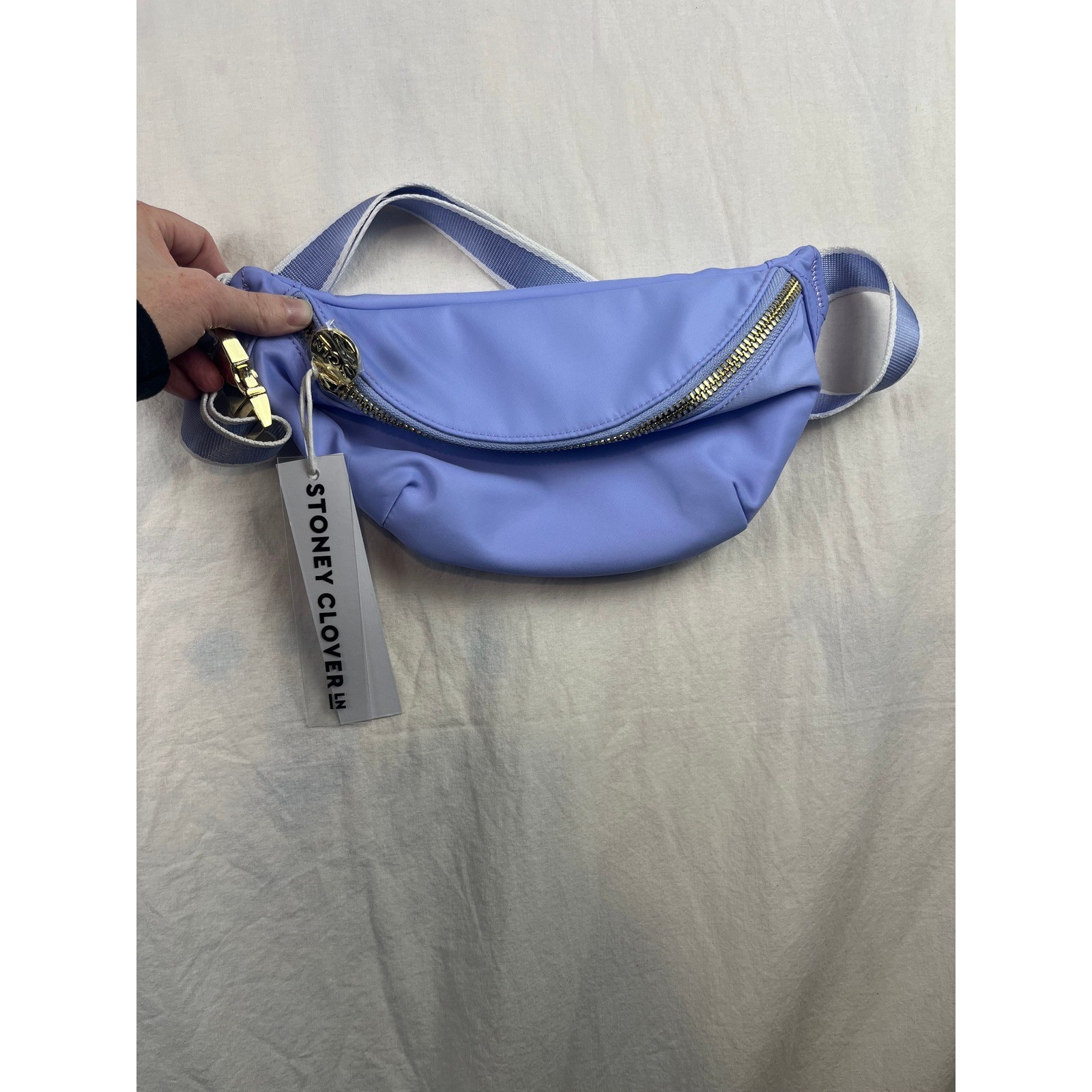 Stoney Clover Lane Periwinkle Blue Nylon Belt Bag Fanny Pack SCL-SBWB-001 NWT