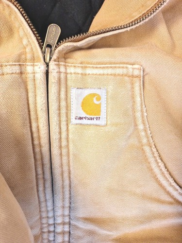 Carhartt RN13706 Quilted Lined Hooded Jacket Brown Tan X Small - Picture 4 of 19