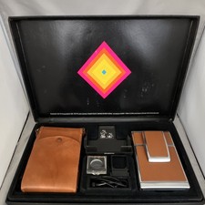  REFURBISHED Polaroid SX-70 Land Camera Brown/Silver w/ Case, Accessories.