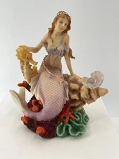 Summit Collection Mermaid Sculpture Seahorse Figurine Sea Horse