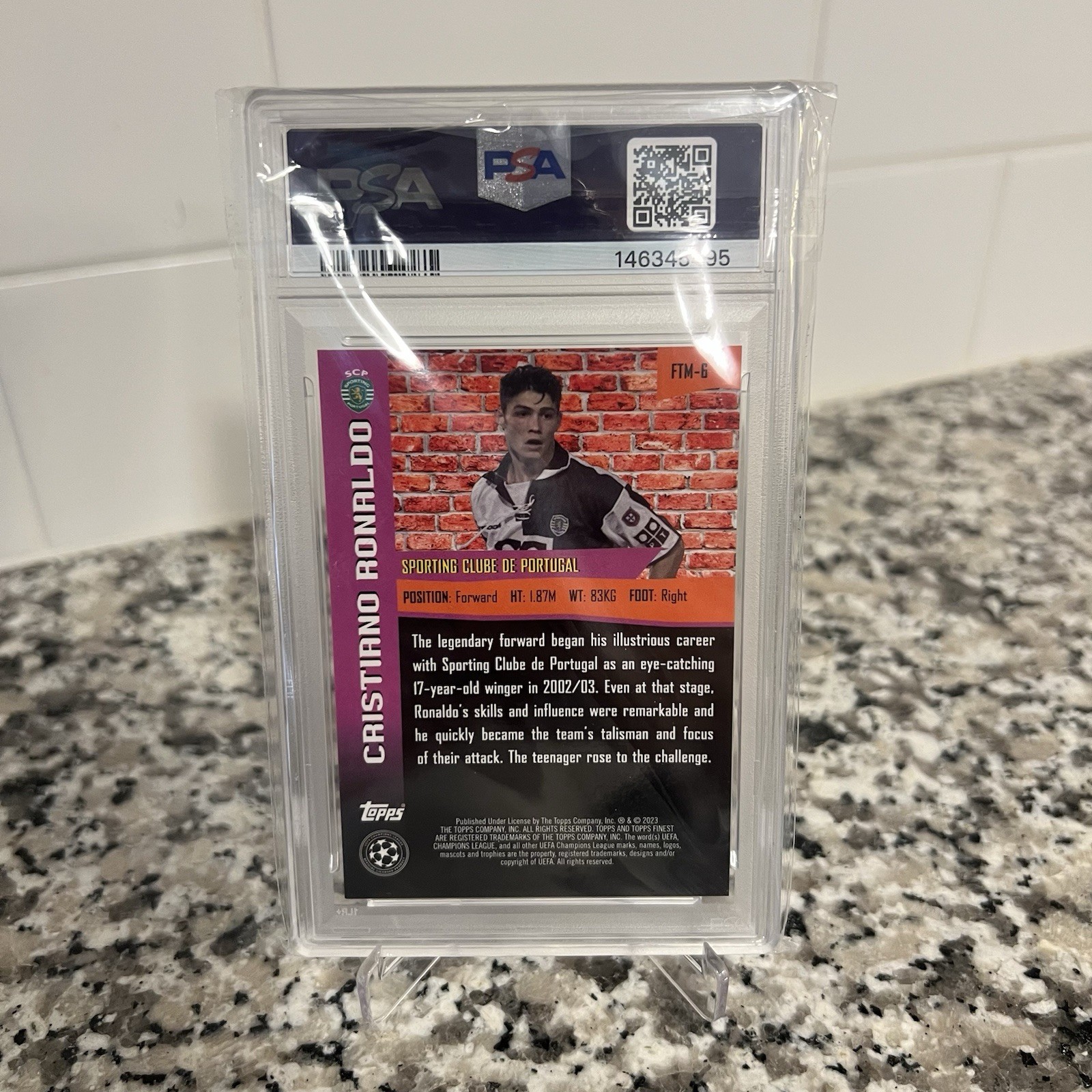 Cristiano Ronaldo The Man Case Hit FTM-6 /150 PSA 9 view 3