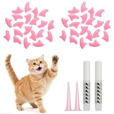 PETAXCELL Cat Nail Caps, Cat Claw Covers with Adhesive Glue and Applicators, ...