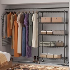 Homdox 5 -Tier Steel Wire Shelving Unit on Wh...