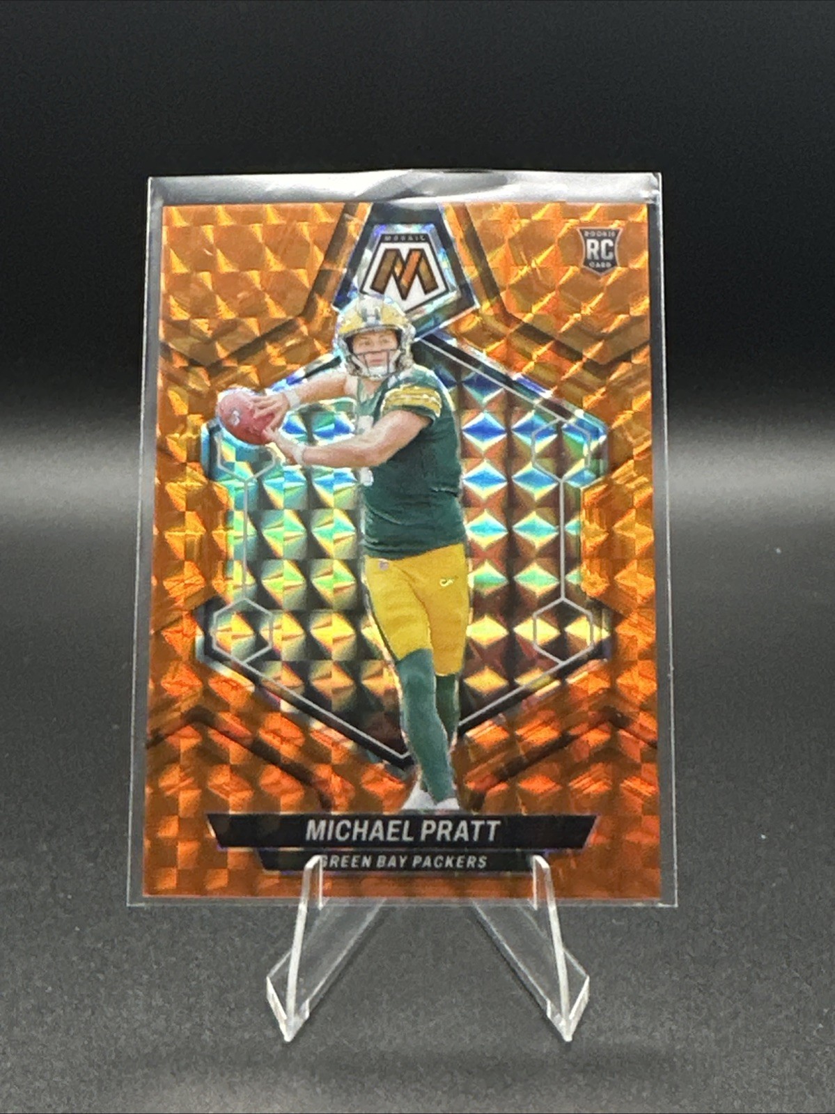 2024 Panini Mosaic Orange /199 Michael Pratt #400 Rookie RC Packers🏈🏈💥
