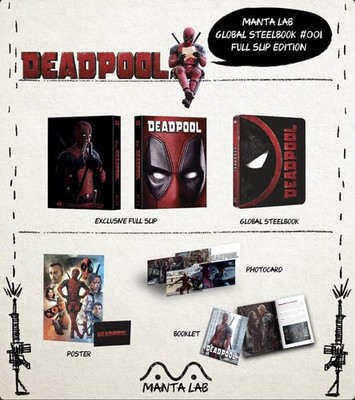 Deadpool - MantaLab GS No. 001 Exclusive Limited FullSlip Edition Steelbook