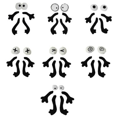 Cute Coal Ball Eyeball/Limbs Appliques Patches DIY Craft Doll Sewing Tools