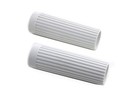 Replica Rib Style White Grip Set for Harley