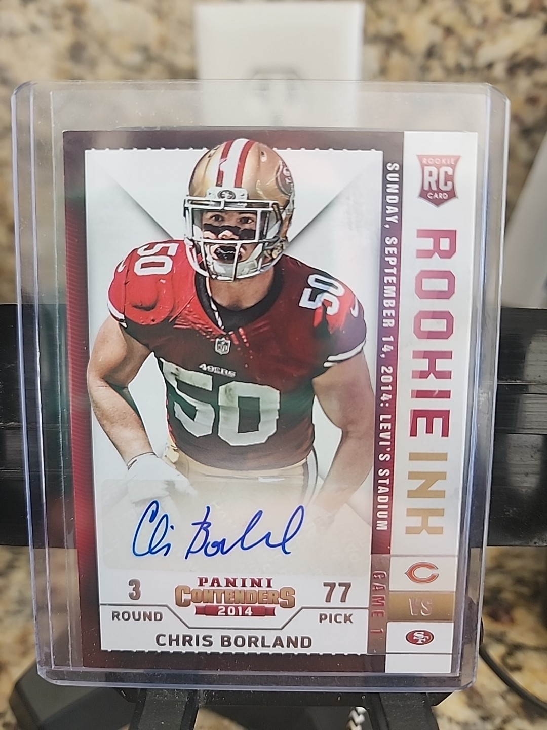 Chris Borland Panini Contenders Rookie Ink #28 Base