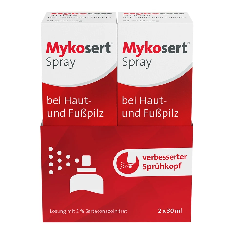 DR. PFLEGER ARZNEIMITTEL GMBH Mykosert Spray bei Haut- und Fußpilz, 2X30 ml, PZN 15432455