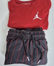 Jordan Jumpman Dri-Fit T-shirt And Short Outfit Youth Boys Size M/L Red