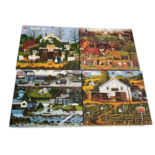 Lot 4 Milton Bradley Wysocki 1000 Pcs Vtg Catchin Bugs Birdies Puzzles As Is - Picture 2 of 11