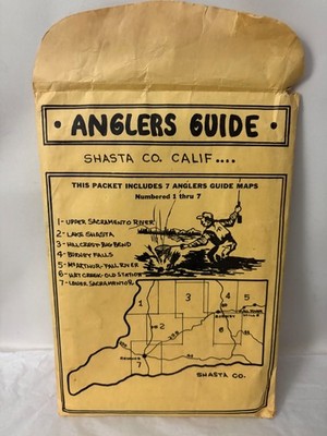 Angler's Guide Map Packet Shasta Co. California 7 Fishing Maps Unknown Year