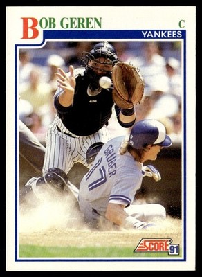 1991 Score Bob Geren #435