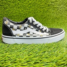 Vans Ward Low Womens Size 7.5 Black White Athletic Walking Skate Shoes Sneakers