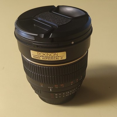 Rokinon 85mm f/1.4 Aspherical IF Manual Focus Portrait Camera Lens