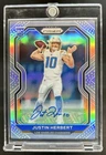 2020 Panini Prizm Justin Herbert Auto Autograph RC Silver #325 Chargers Rookie