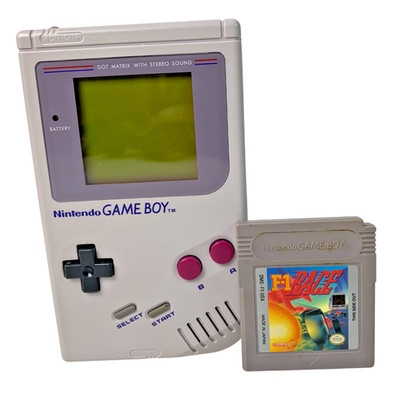 Nintendo Game Boy Gameboy Spielkonsole Grau (DMG-01) F-1 Race *Funktionstüchtig*