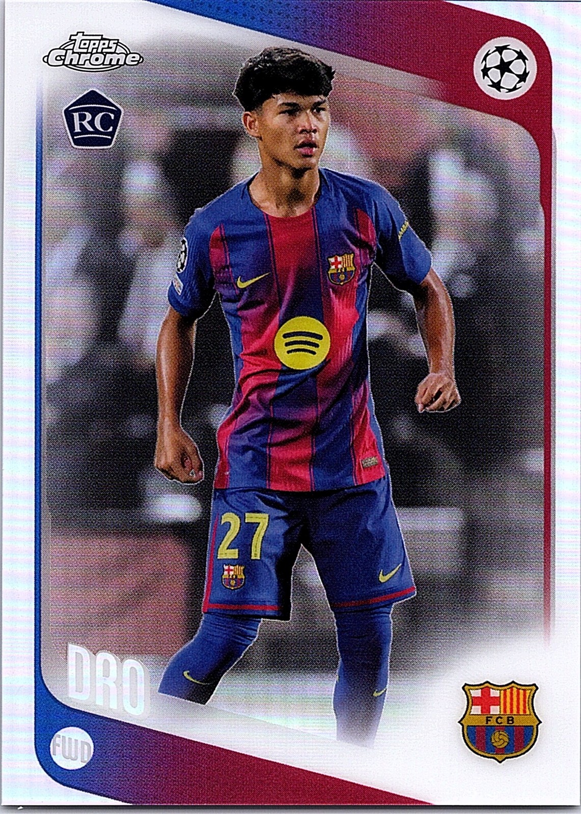 Dro 2025-26 Topps Chrome UEFA Club Competitions #111 Refractor Rookie