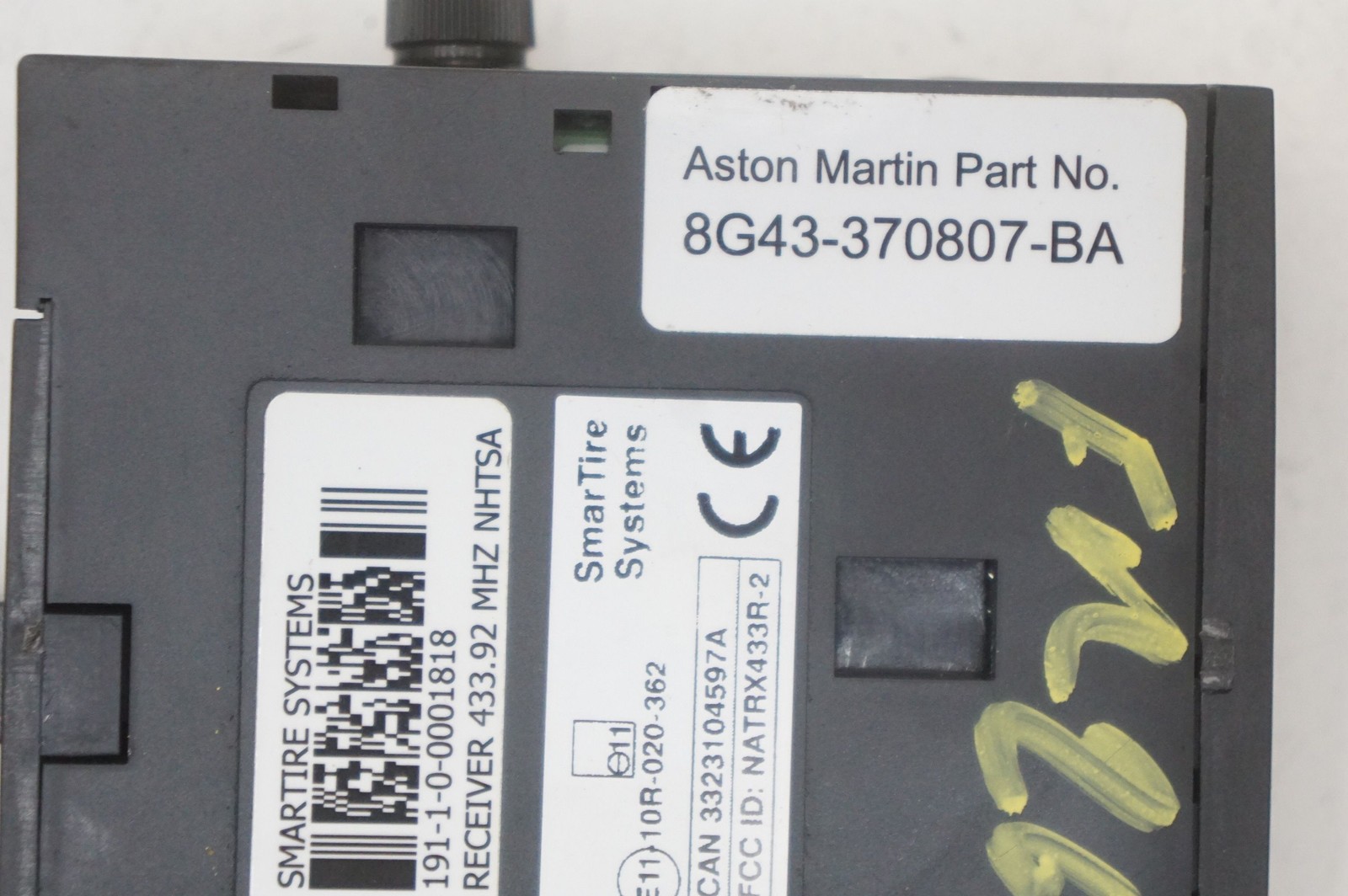 Tire Pressure Monitoring Sensor Module 8G43-370807-BA Aston Martin V8 Vantage 08
